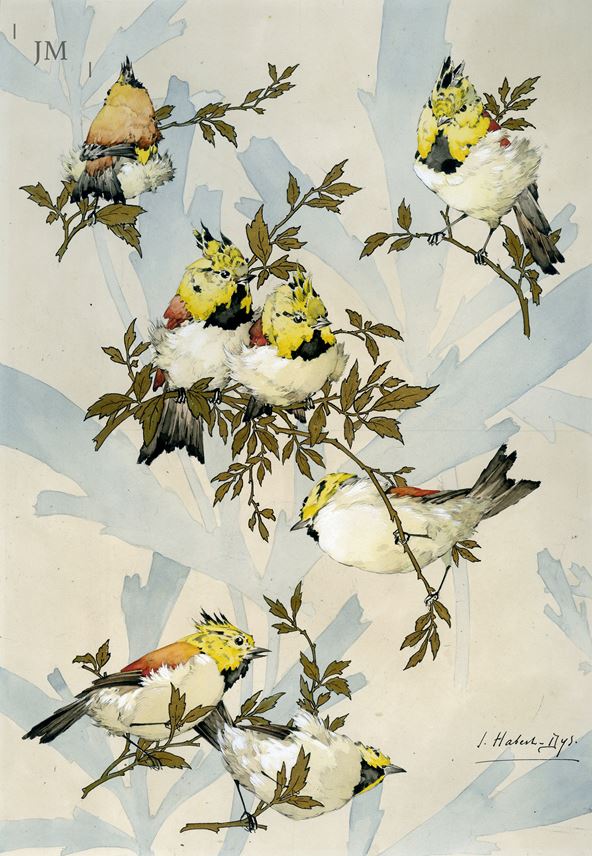 Jules Habert-Dys - Seven original illustrations for Caprices Décoratifs – Les Oiseaux | MasterArt